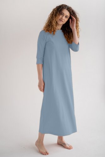 женская ночная сорочка цвет серо-голубой