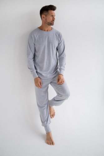 Пижама мужская цвет серый меланж